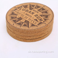 Custom Printing Round natürliche Großhandel Cork Untersetzer